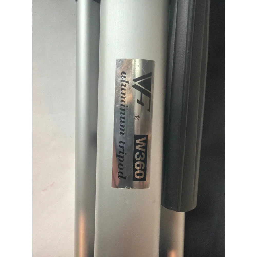 WF W360 Aluminum Tripod with 3-Way Pan Tilt Head and Carrying Bag Silver Black